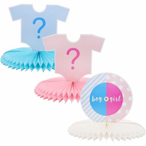 3 Piece Set Gender Reveal Party Baby Shower Table Decorations Boy or Girl Signs PACK King Soopers