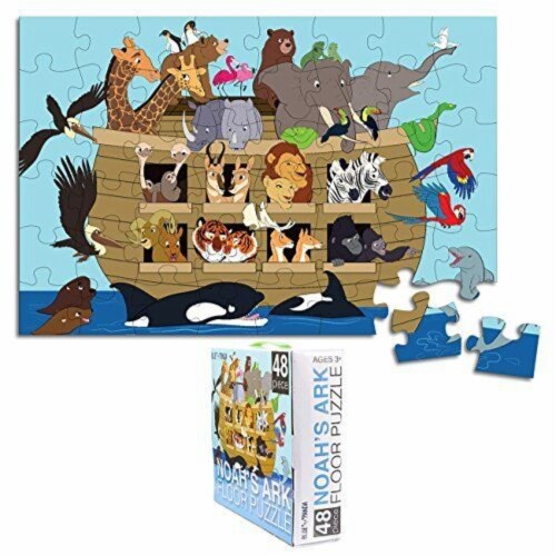 Noah's Ark Jumbo Floor Jigsaw Puzzle for Kids and Family, Age 3-5, 48-Piece, 1.9 x 2.9 Feet Perspective: front