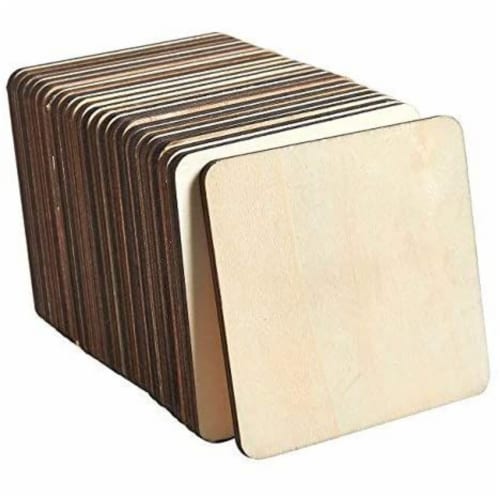 Unfinished 4x4 Wooden Squares for Crafts, Wood Burning