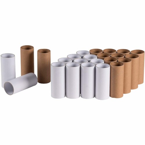 White Cardboard Tubes for Crafts, DIY Craft Paper Roll (1.6 x 3.9