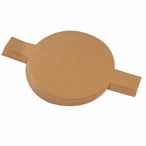 200pcs 9" Non-Stick Unbleached Round Parchment Paper for Baking w/Easy Lift Tab Perspective: front