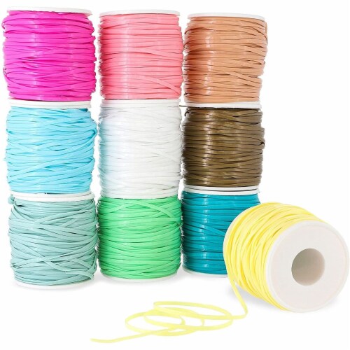 Plastic Bracelet String for Jewelry Making, 10 Pastel Spools (2.5