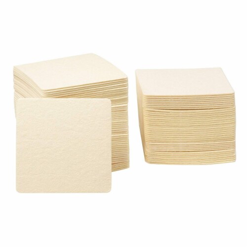 Blank Coasters - 150-Pack Square Cardboard Paper Coasters, Absorbent Plain,  Pack - QFC