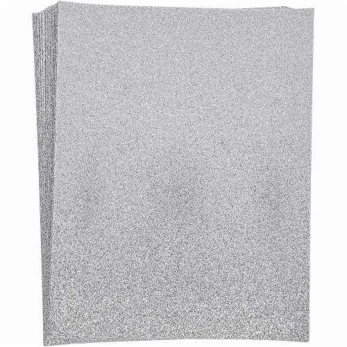 Paper Junkie Silver Glitter Craft Paper, Single Sided, 8.5 x Paper Junkie Silver Glitter Craft Paper, Single Sided, 8.5 x