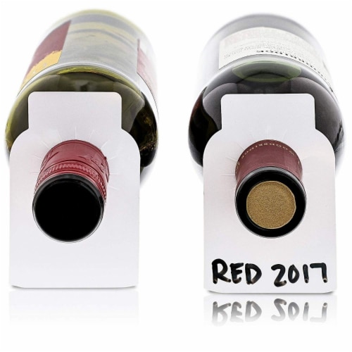 Juvale 150-Pack Blank Reusable Wine Cellar Bottle Label Tags, 3.5 x 2 Inches Perspective: front