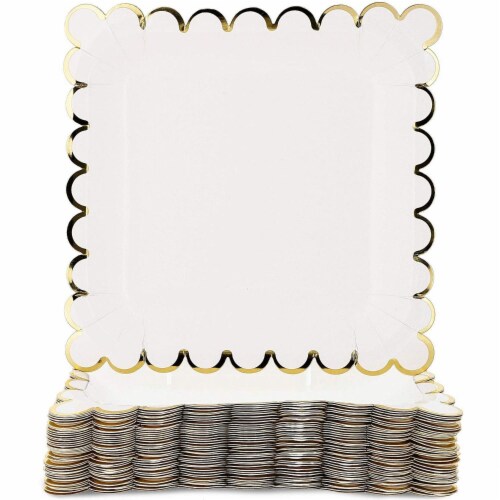 Gold square on sale paper plates