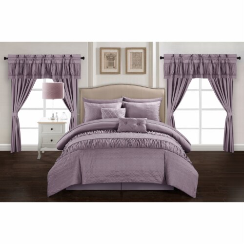 Mykonos 20 Piece Comforter Set Embossed Bedding - Sheets Window Treatments Decorative Perspective: front