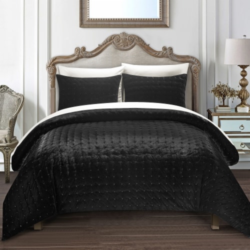 Black velvet sales comforter queen