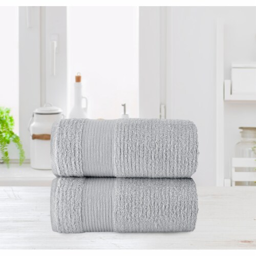 Charisma 100% Hygro Cotton 2-Piece Bath Sheet Set - Gray