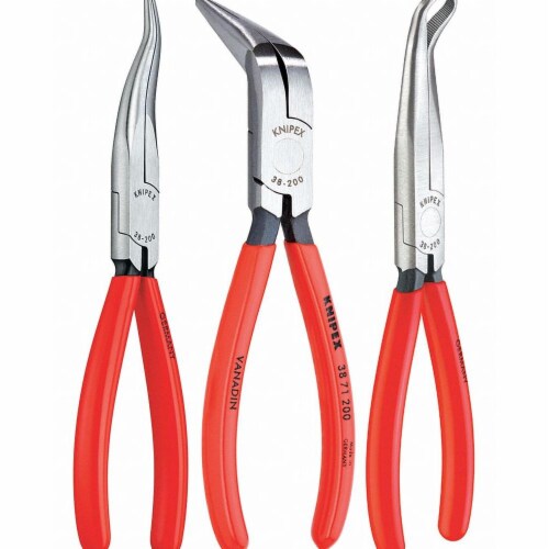 Knipex Tools 8 Long Needle Nose Pliers with Cutter, Red