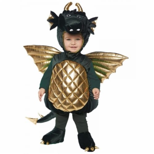 The Costume King UR25702LG Toddler Dragon Costume, Green - Large - 2 to 4 Month Perspective: front