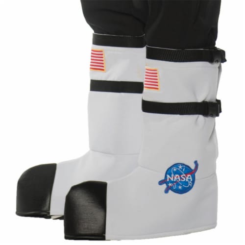 Underwraps UR25738 Kids Astronaut Boot Tops, White - One Size Perspective: front