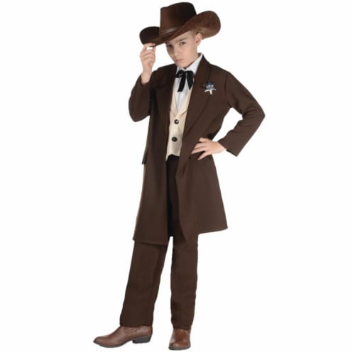 Morris Costumes UR27576MD Old West Sheriff Child Costume, Medium 6-8 Perspective: front