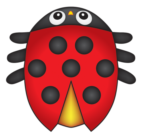X Kites® Ladybug MicroKite Perspective: front