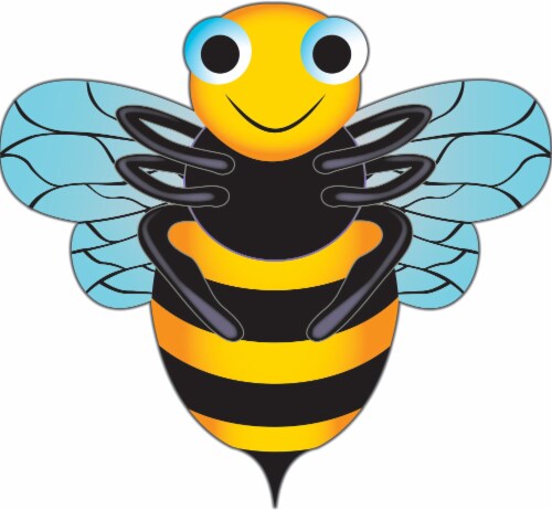 X Kites® Skybugs Bee Kite - Yellow/Black/Blue Perspective: front