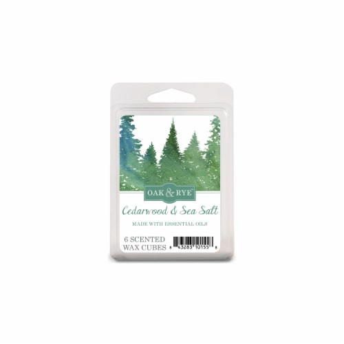 Oak & Rye™ Cedarwood and Sea Salt Wax Cube Melts Perspective: front