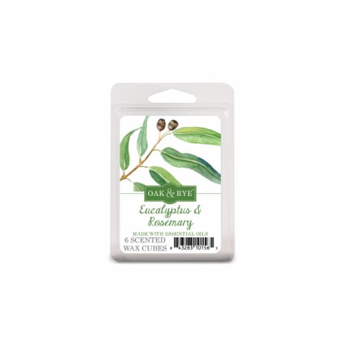Oak & Rye Eucalyptus and Rosemary Wax Cube Melts - 6 pk - White Perspective: front