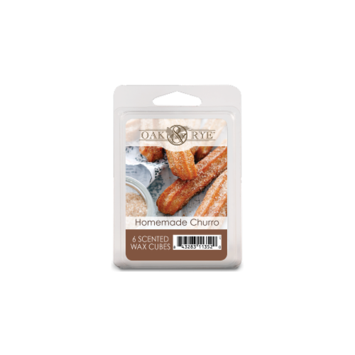 Oak & Rye Homemade Churro Scented Wax Cubes - Brown Perspective: front
