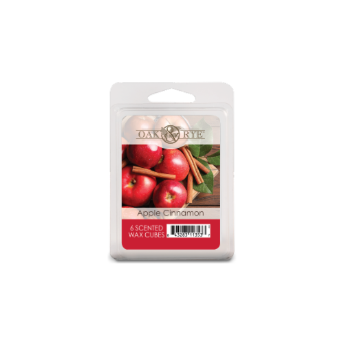 Oak & Rye Apple Cinnamon Scented Wax Cubes - Red Perspective: front