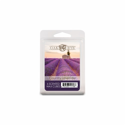 Oak & Rye Country Lavender Scented Wax Cubes Perspective: front