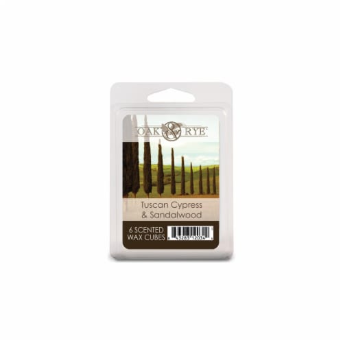 Oak & Rye® Tuscan Cypress & Sandalwood Scented Wax Cubes Perspective: front