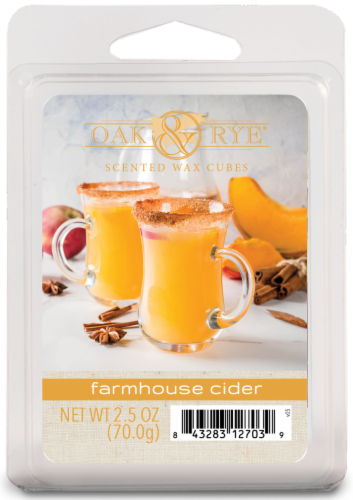 Oak & Rye Farmhouse Cider Wax Cube Perspective: front