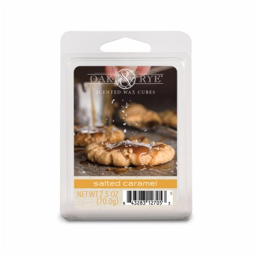 Oak & Rye Salted Caramel Scented Wax Cubes Perspective: front