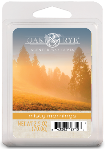 Oak & Rye Misty Mornings Wax Cube Perspective: front
