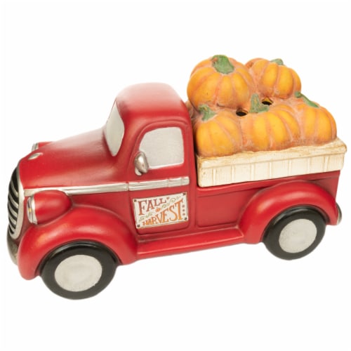 Fusion Lil' Red Truck & Pumpkins Hot Plate Perspective: front