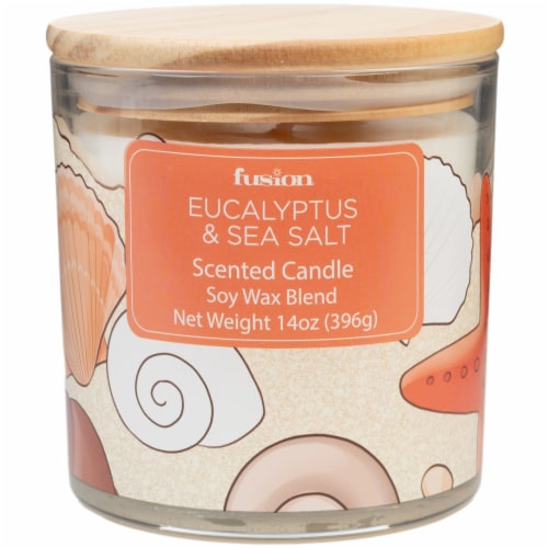 Fusion Jar Candle Eucalyptus & Sea Salt Perspective: front