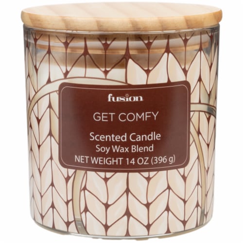 Fusion Jar Candle Get Comfy Perspective: front