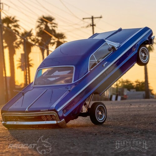 Redcat SixtyFour RC Car 1 10 1964 Chevrolet Impala Hopping Lowrider Blue 1 Harris Teeter