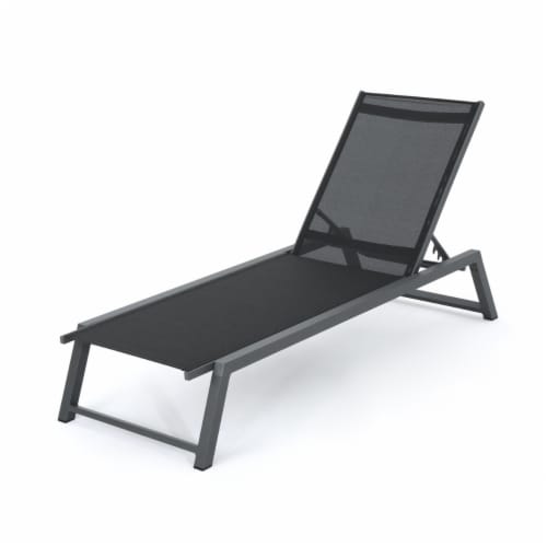 Mesa Outdoor Chaise Lounge with Finished Aluminum Frame white mesh