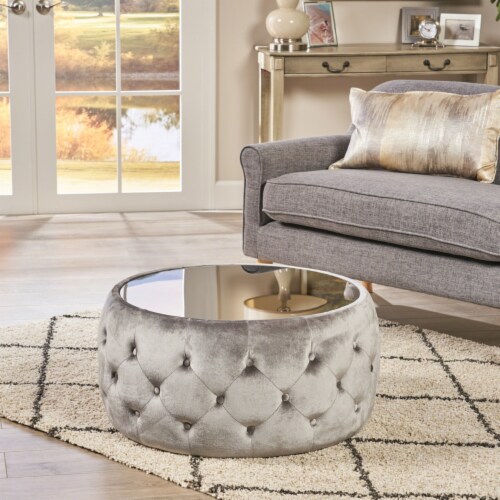 Glass ottoman table deals