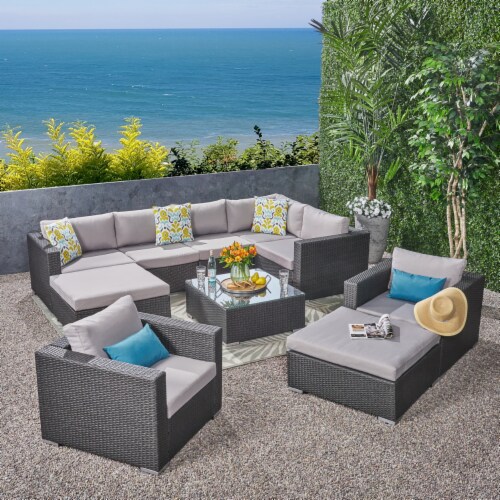 7 Seater Wicker Sectional Sofa