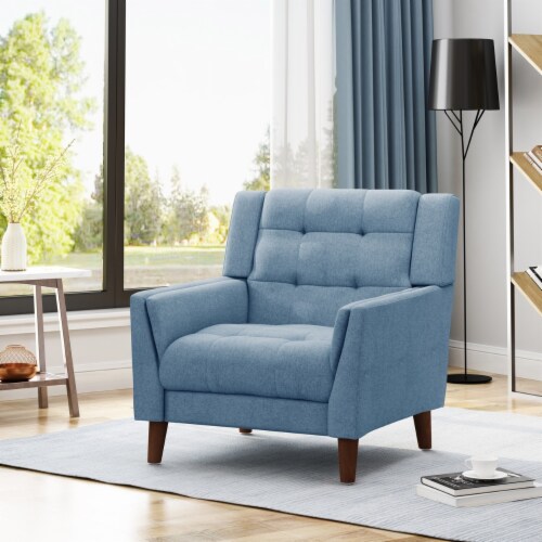 Alisa Mid Century Modern Fabric Arm Chair dark gray 1 unit Smith s Food and Drug