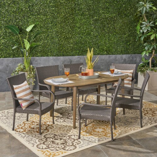Acacia wood dining set outdoor cheap
