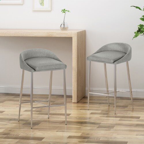 Fanny Upholstered Counter Stools Modern Upholstered Set of 2