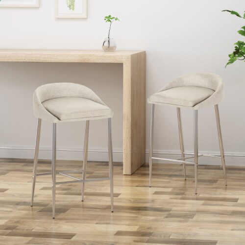 Fanny Upholstered Counter Stools Modern Upholstered Set of 2