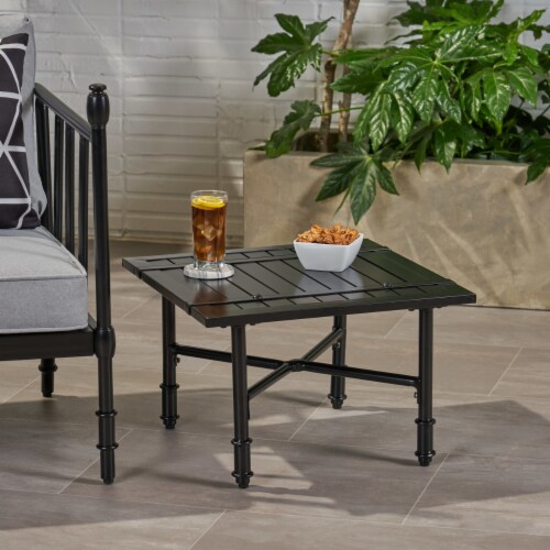 Francis Outdoor Aluminum Side Table matte black, 1 unit King Soopers