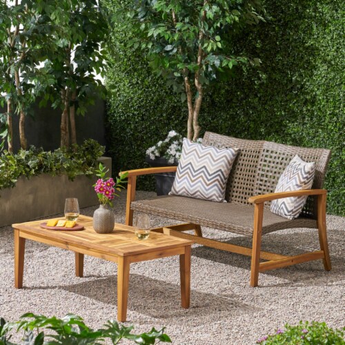 Wicker loveseat and coffee table hotsell