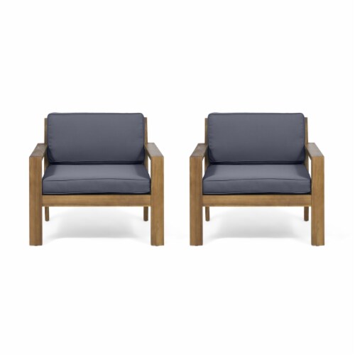 Acacia wood discount club chairs
