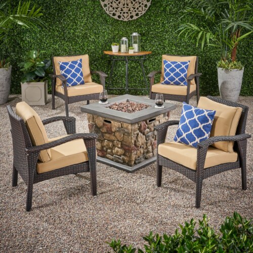 Outdoor club chairs sales set of 4