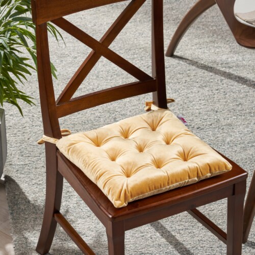 Velvet dining discount chair cushions