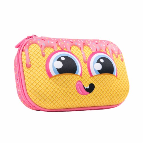 Zip-It Caramel Ice Cream Creature Storage Box Perspective: front