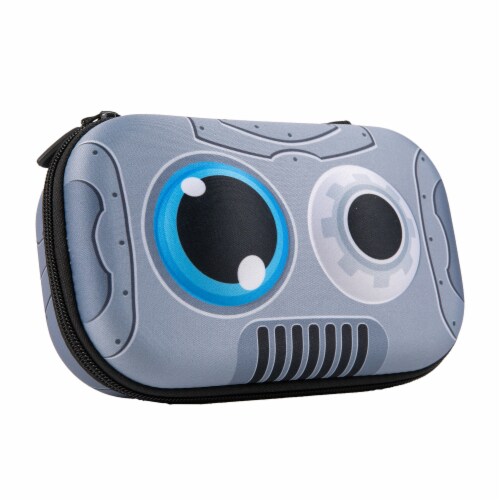 Zip-It Gray Robot Creature Storage Box Perspective: front