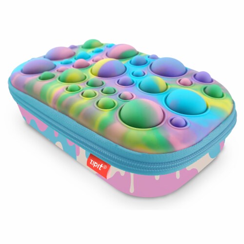 Zipit® Bubble Top Pencil Box Pastel Perspective: front