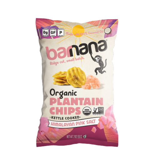 Barnana® Himalayan Pink Salt Organic Plantain Crisps Perspective: front