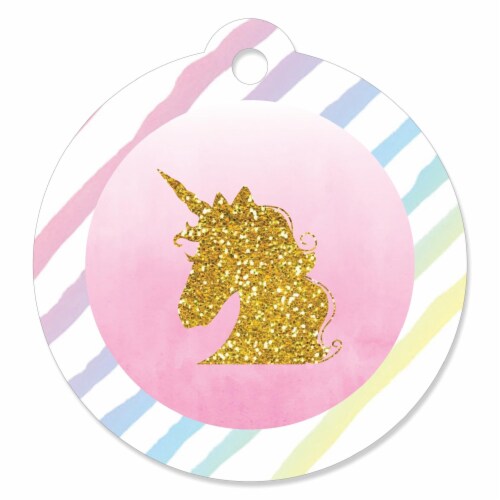 Big Dot of Happiness Rainbow Unicorn Magical Baby Shower or