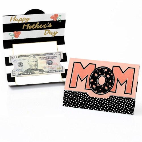 Big Dot of Happiness Best Mom Ever - Mother's Day Money and Gift Card Holders - Set of 8 Perspective: front